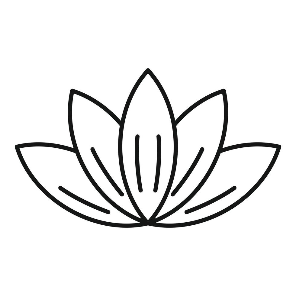 yoga lotus icoon, schets stijl vector