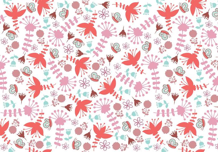 Grillige bloemen Illustrator Patroon vector