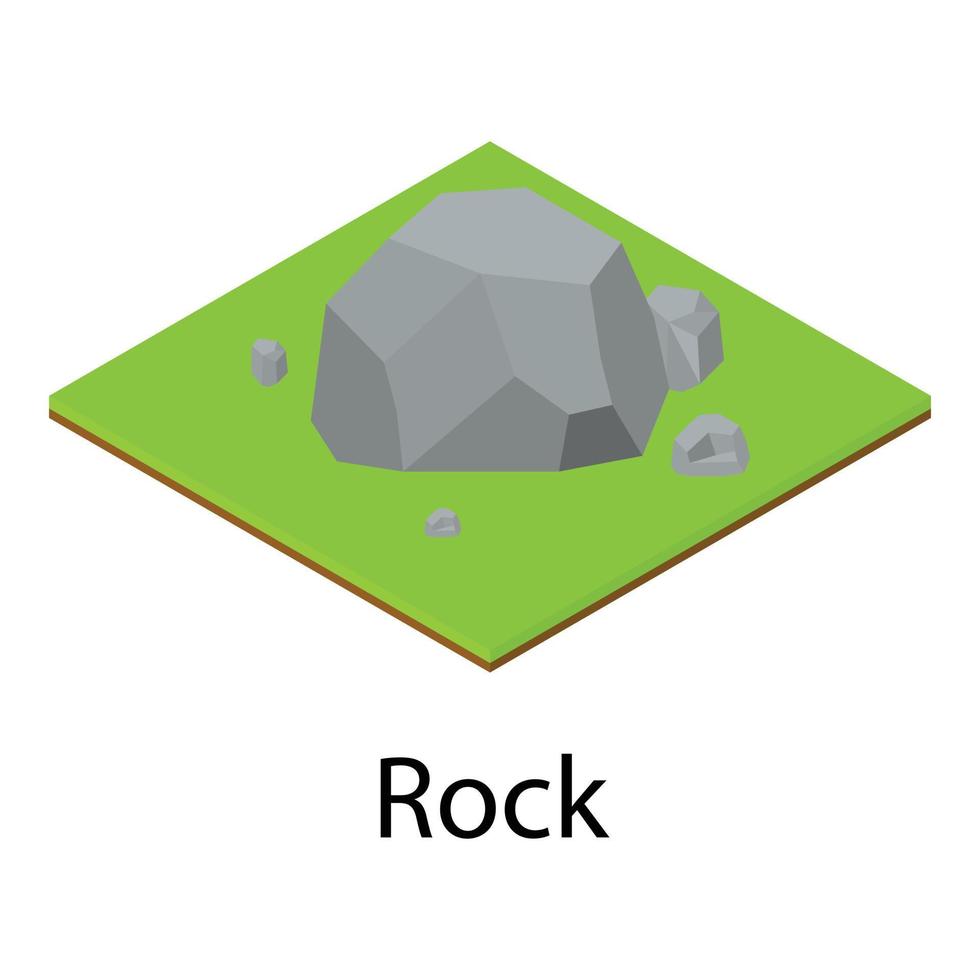 rots icoon, isometrische stijl vector