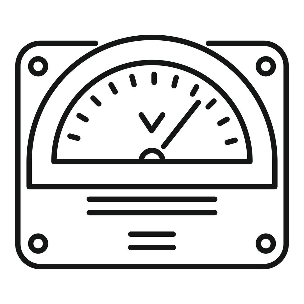 voltmeter icoon, schets stijl vector