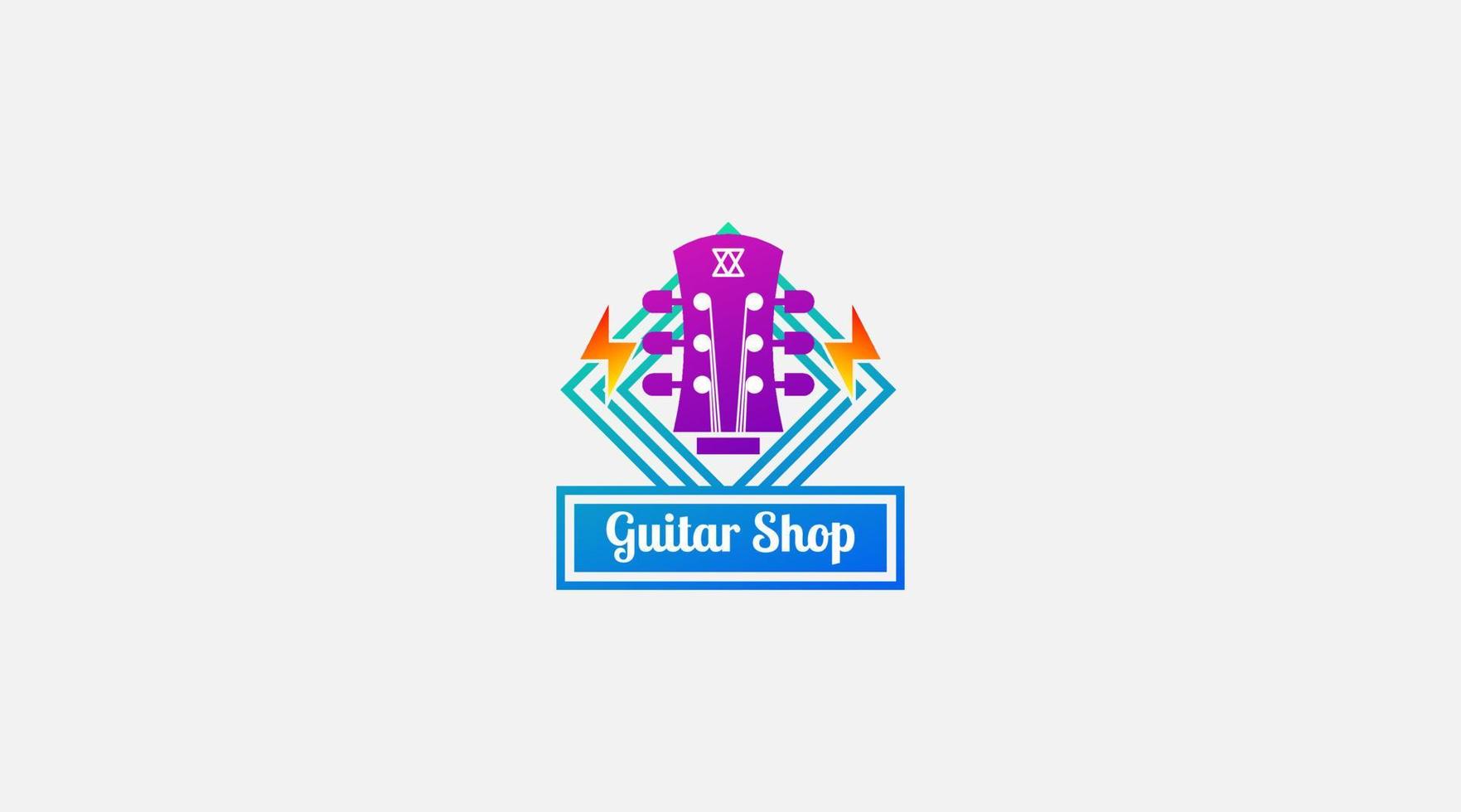 gitaar logo ontwerp vector sjabloon