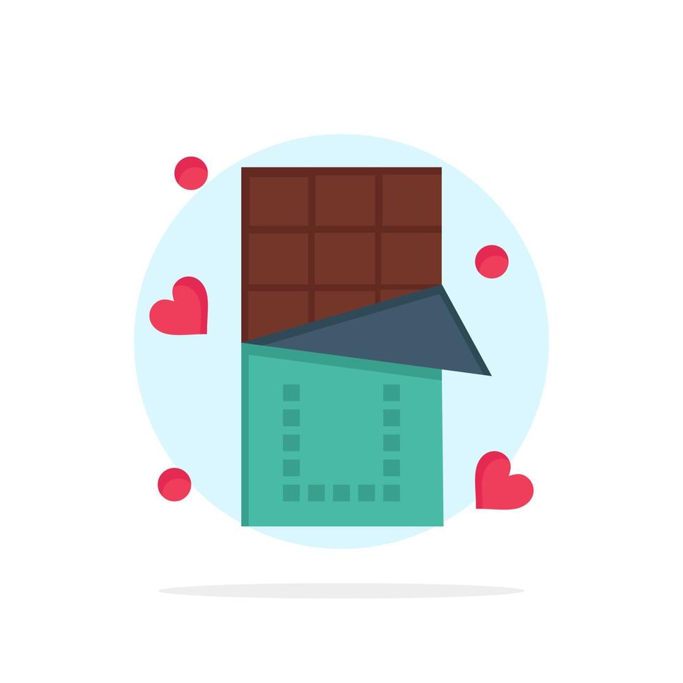 chocola liefde voedsel zoet abstract cirkel achtergrond vlak kleur icoon vector