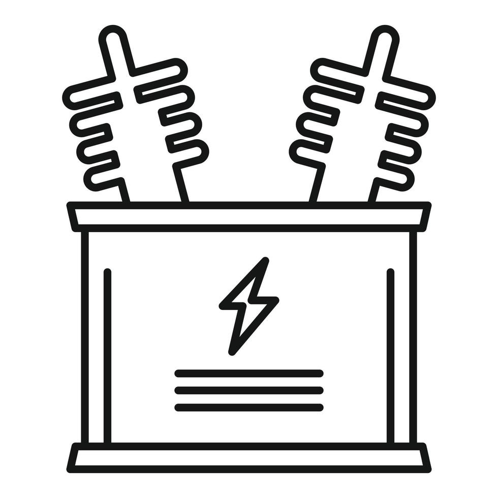 elektrisch transformator icoon, schets stijl vector