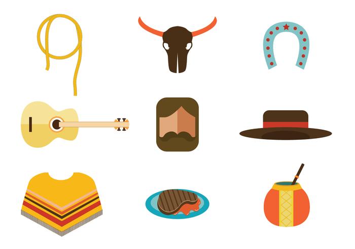 Argentinië Gaucho Set Vector