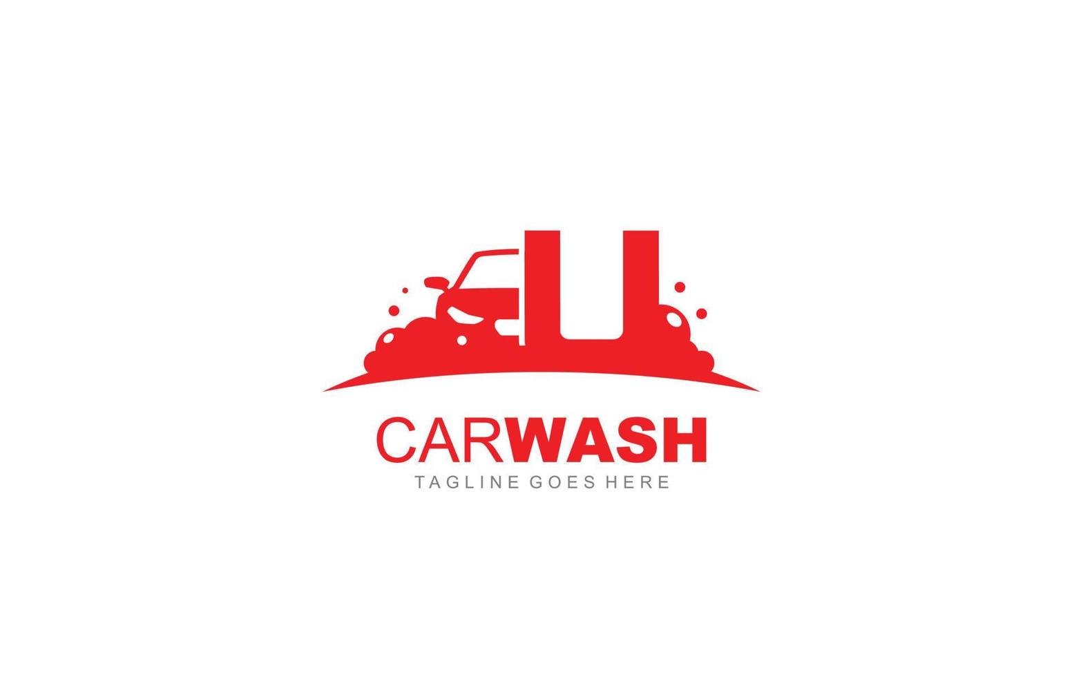 u logo carwash voor identiteit. auto sjabloon vector illustratie voor uw merk.