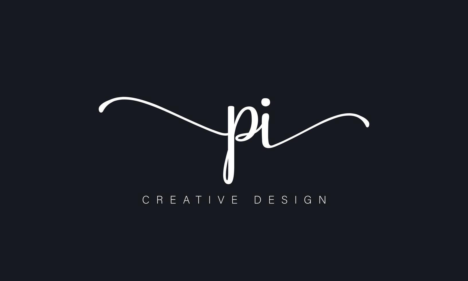 handschrift brief pi logo pro vector het dossier pro vector pro vector