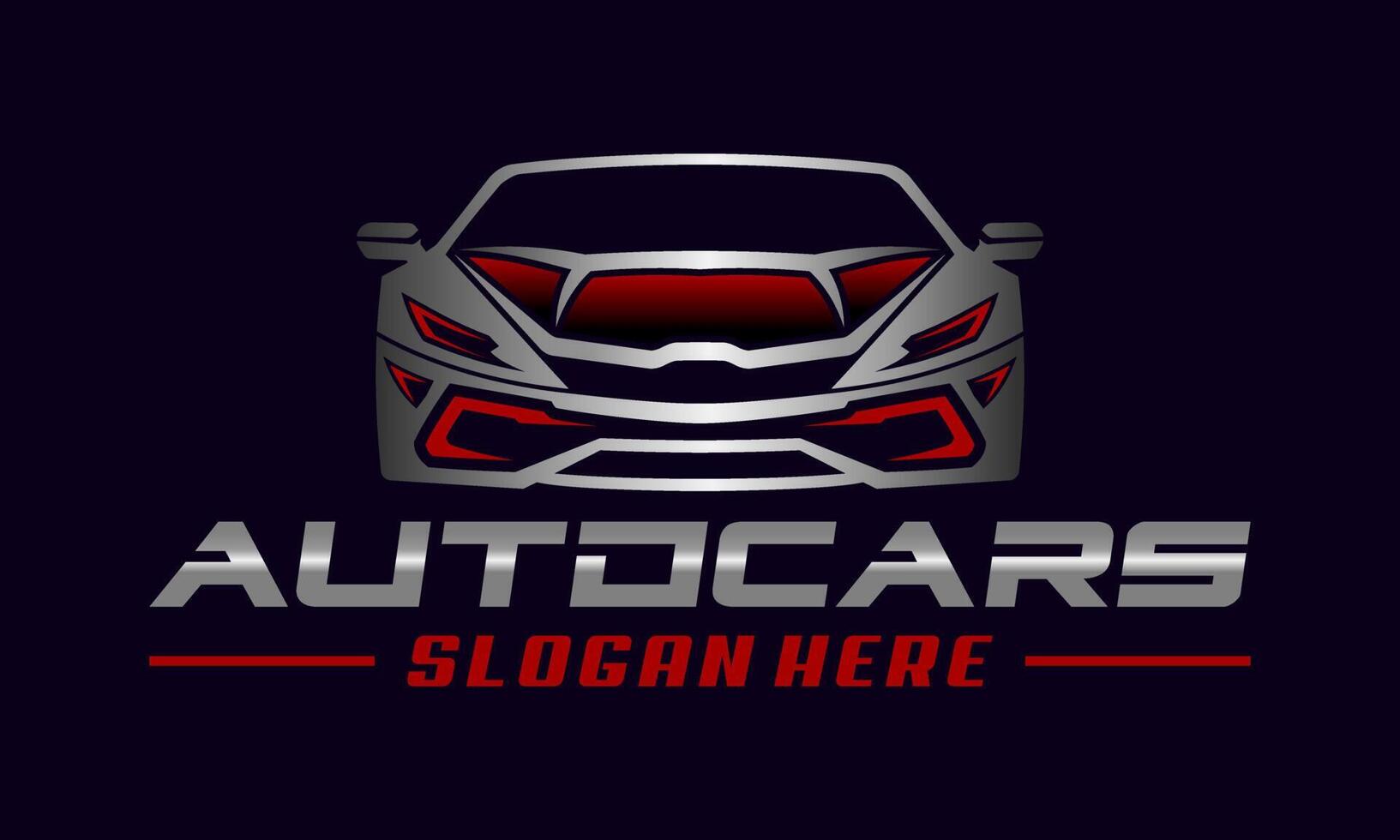 auto logo van voorkant visie ontwerp vector premie vector. automotive logo vector sjabloon. glanzend auto logo ontwerp. auto stijl auto logo ontwerp met concept sport- voertuig icoon silhouet