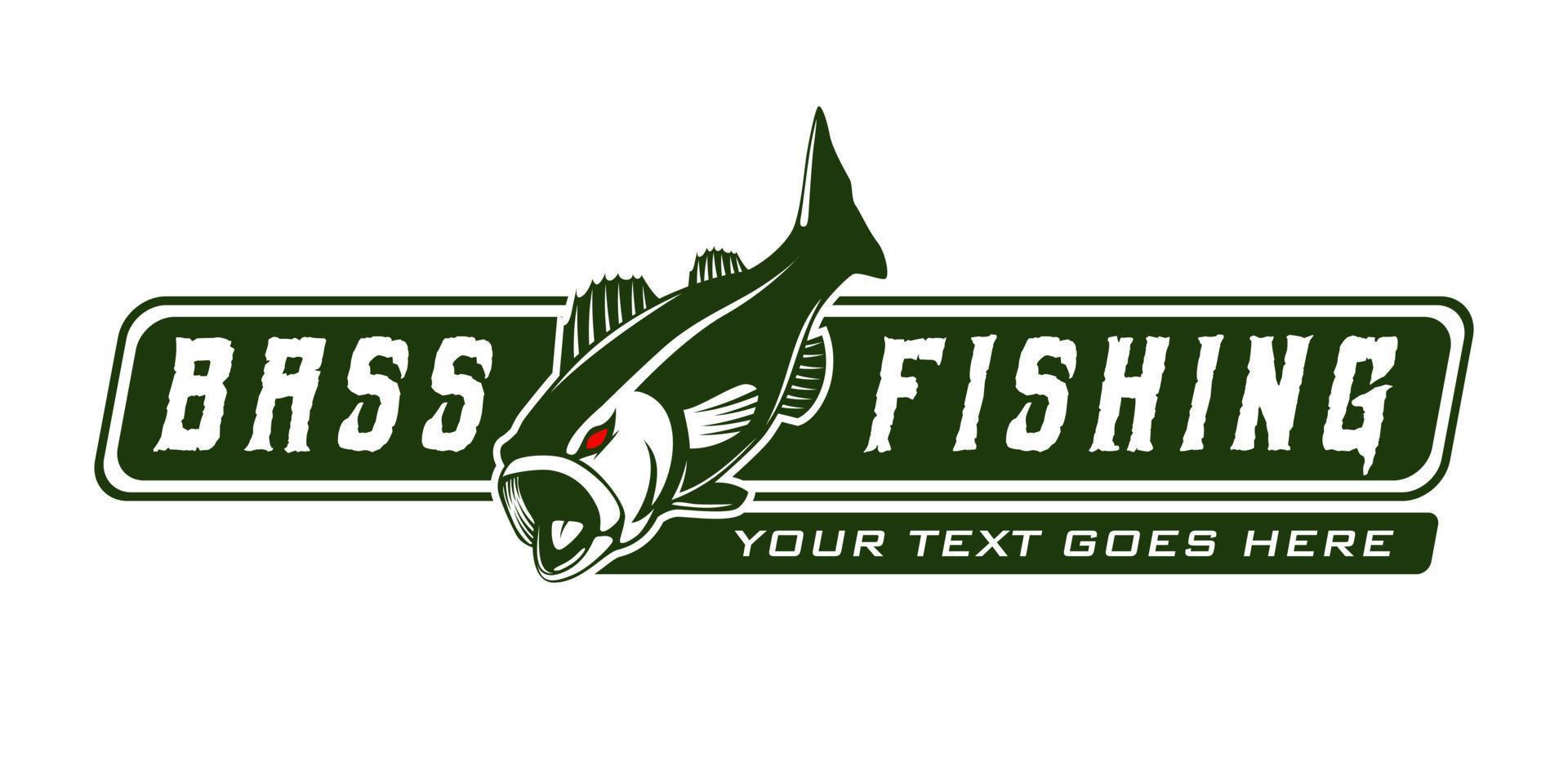 bas vis visvangst logo, jumping vis ontwerp sjabloon vector illustratie. Super goed naar gebruik net zo uw ieder visvangst bedrijf logo