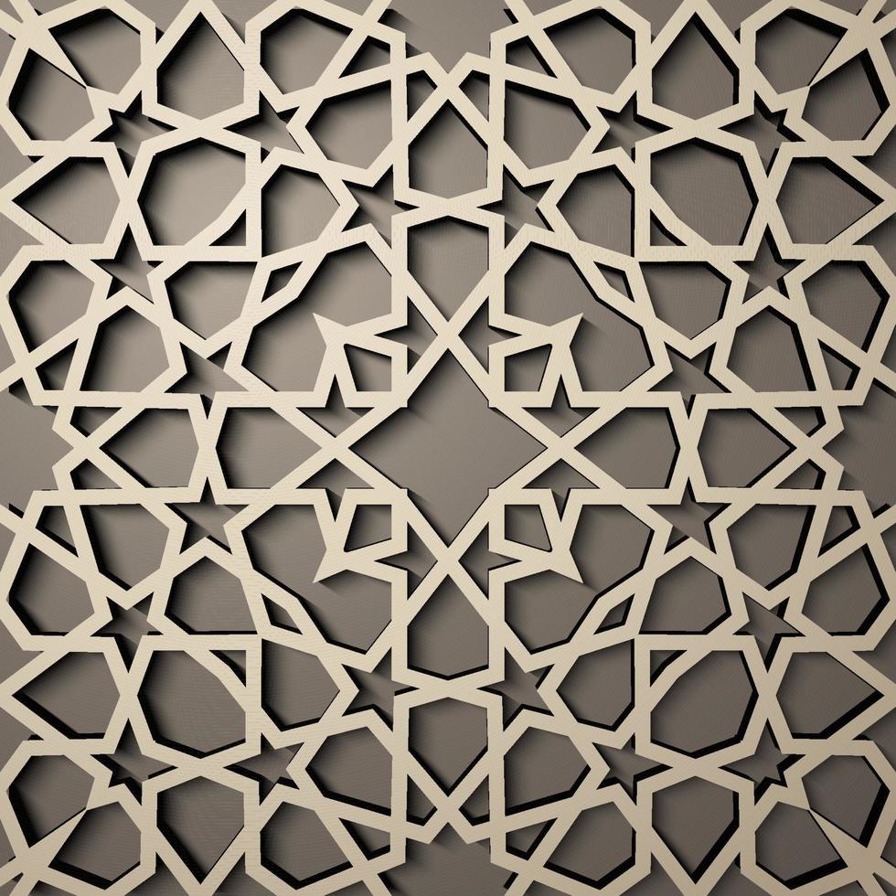 achtergrond met 3d naadloos patroon in Islamitisch stijl . , Arabisch meetkundig oosten- ornament , Perzisch motief . vector