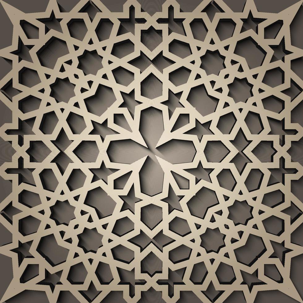 achtergrond met 3d naadloos patroon in Islamitisch stijl . , Arabisch meetkundig oosten- ornament , Perzisch motief . vector