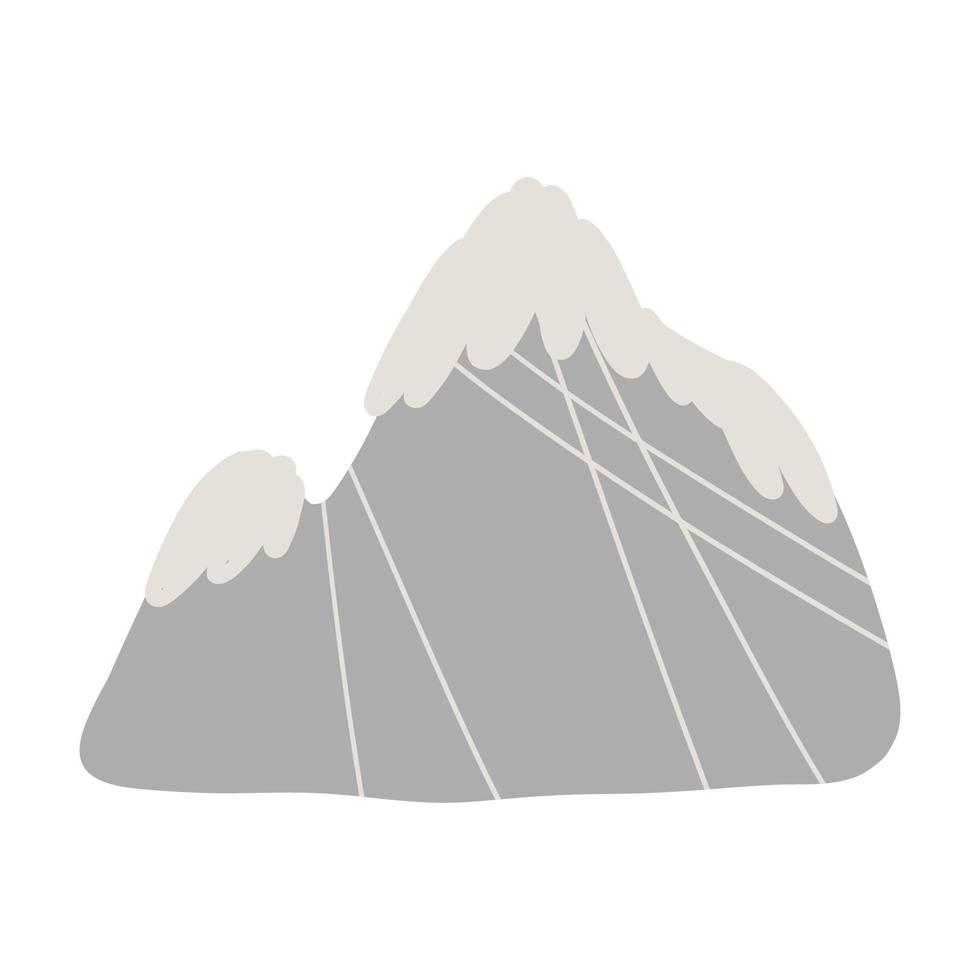 sneeuw gedekt berg piek. hand- getrokken illustratie vector