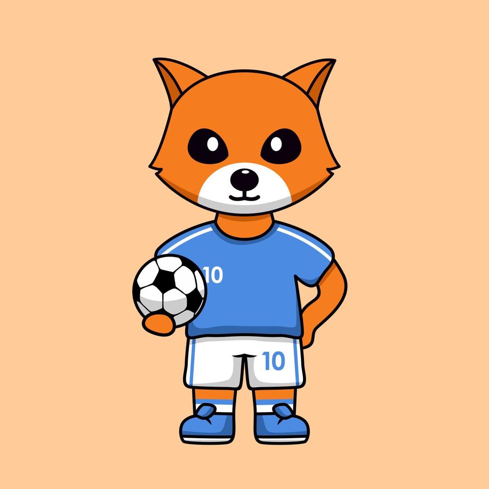 vector illustratie van de dier karakter vervelend een voetbal Jersey Bij de wereld kop