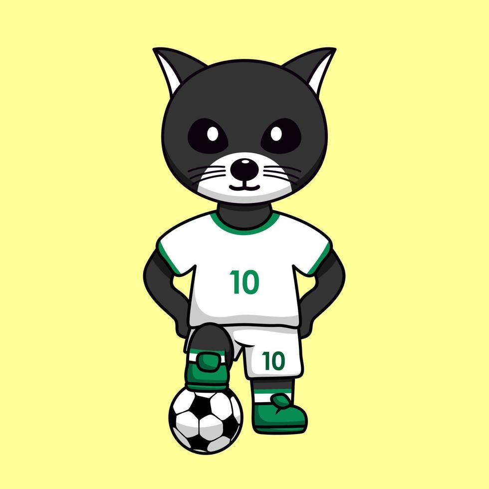 vector illustratie van de dier karakter vervelend een voetbal Jersey Bij de wereld kop