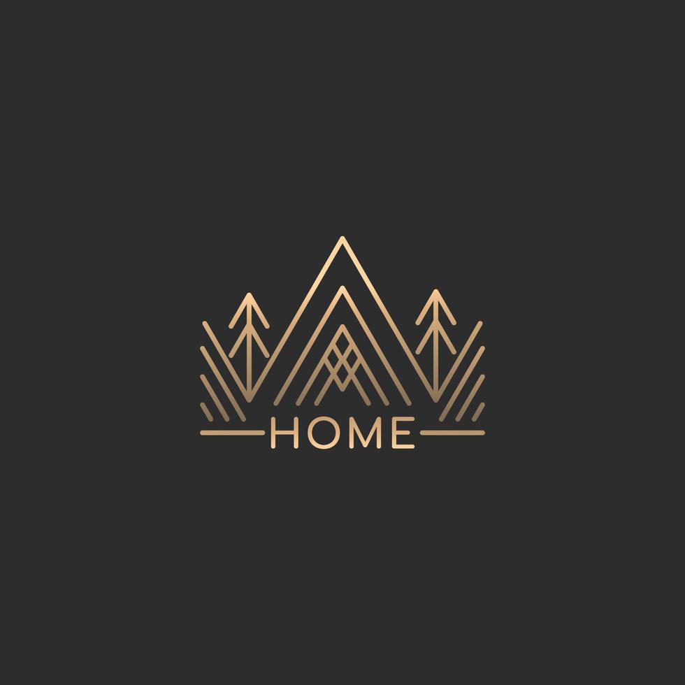 minimalistisch huis logo voor bouw bedrijf vector