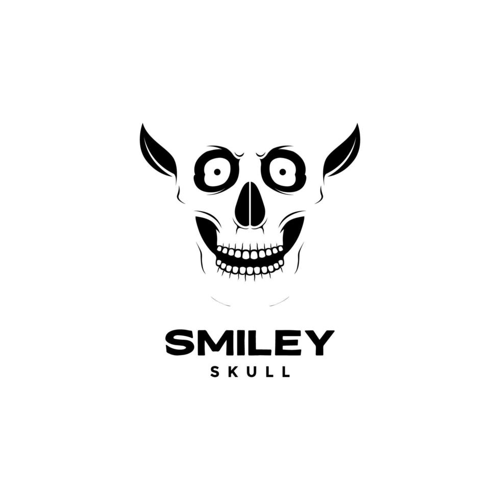 schedel hoofd glimlach sacre logo ontwerp vector
