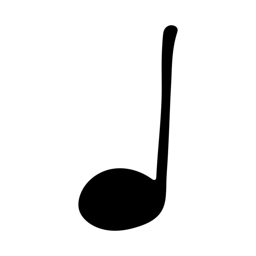 muziek- Notitie tekening. hand- getrokken musical symbool. single element voor afdrukken, web, ontwerp, decor, logo vector