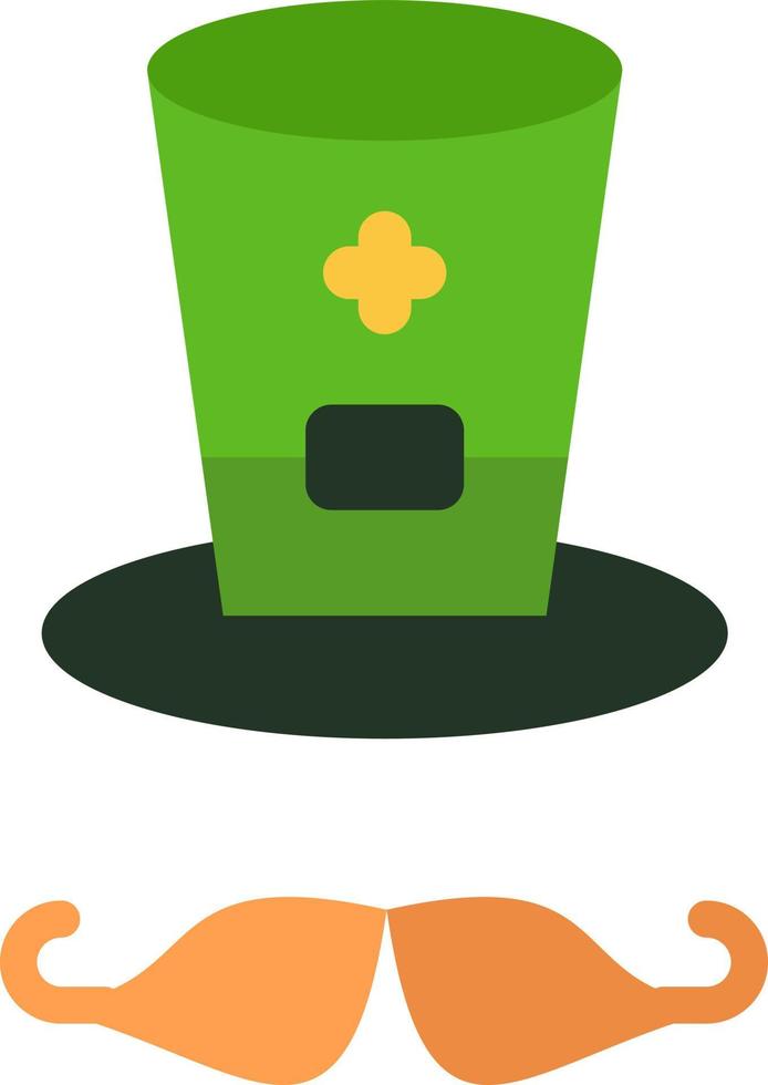 hoed pet Ierland vlak kleur icoon vector icoon banier sjabloon