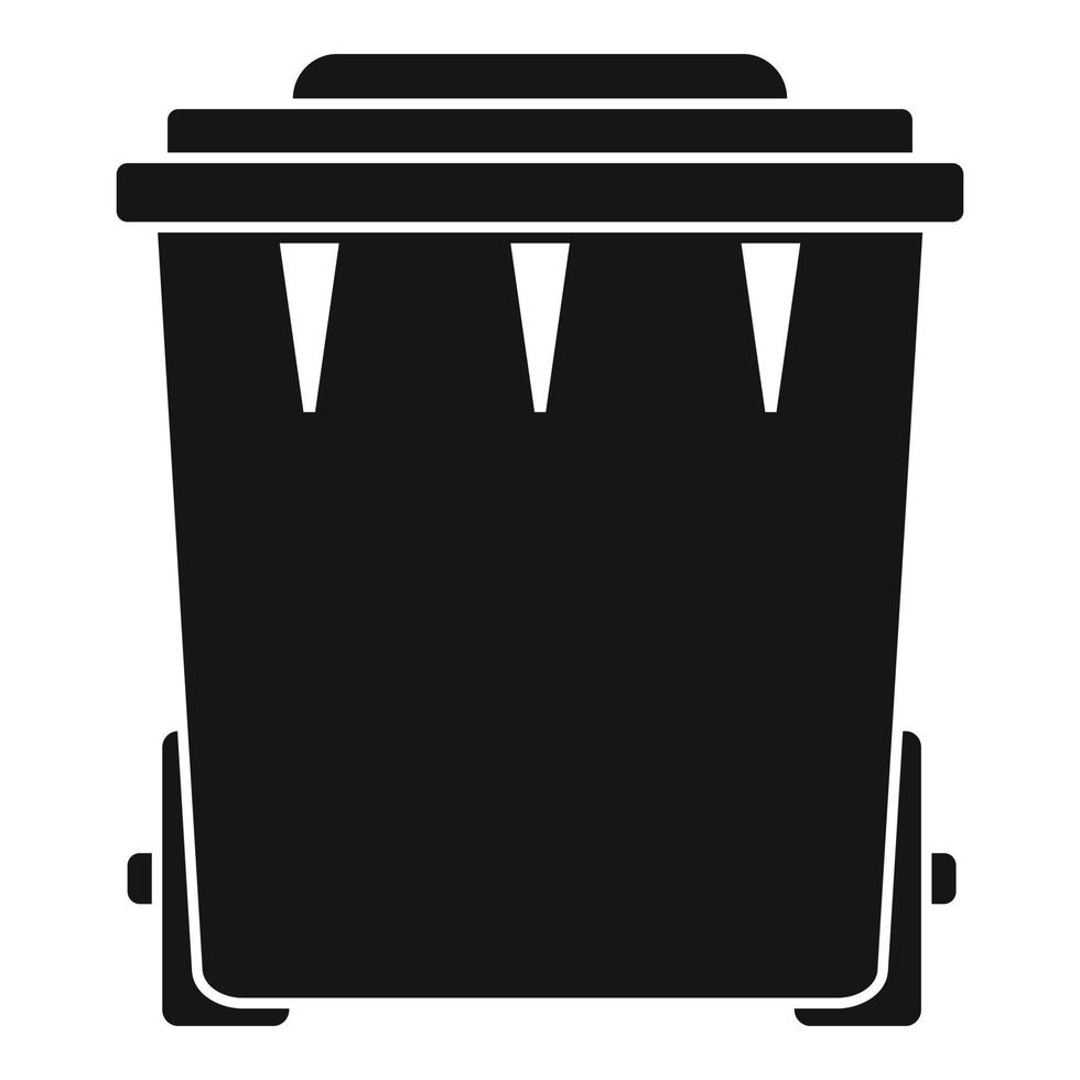 plastic vuilnis icoon, gemakkelijk stijl vector