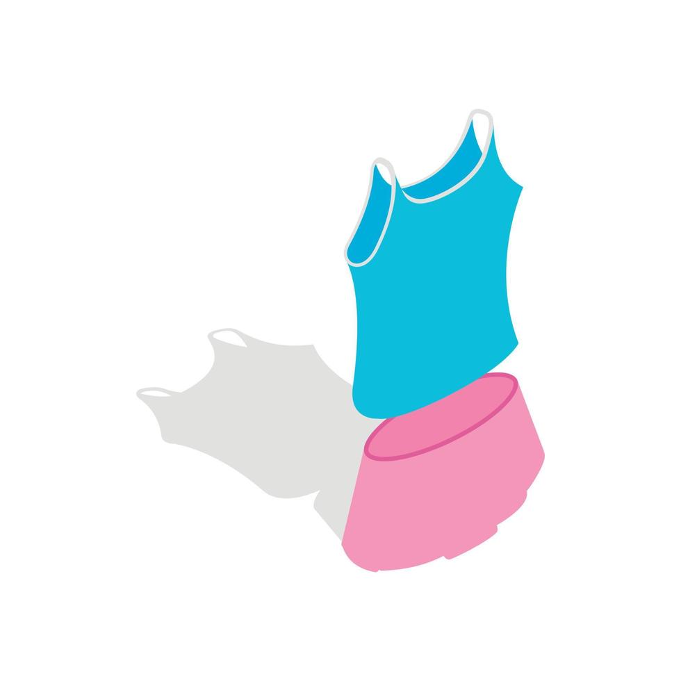 tennis vrouw uniform icoon, isometrische 3d stijl vector