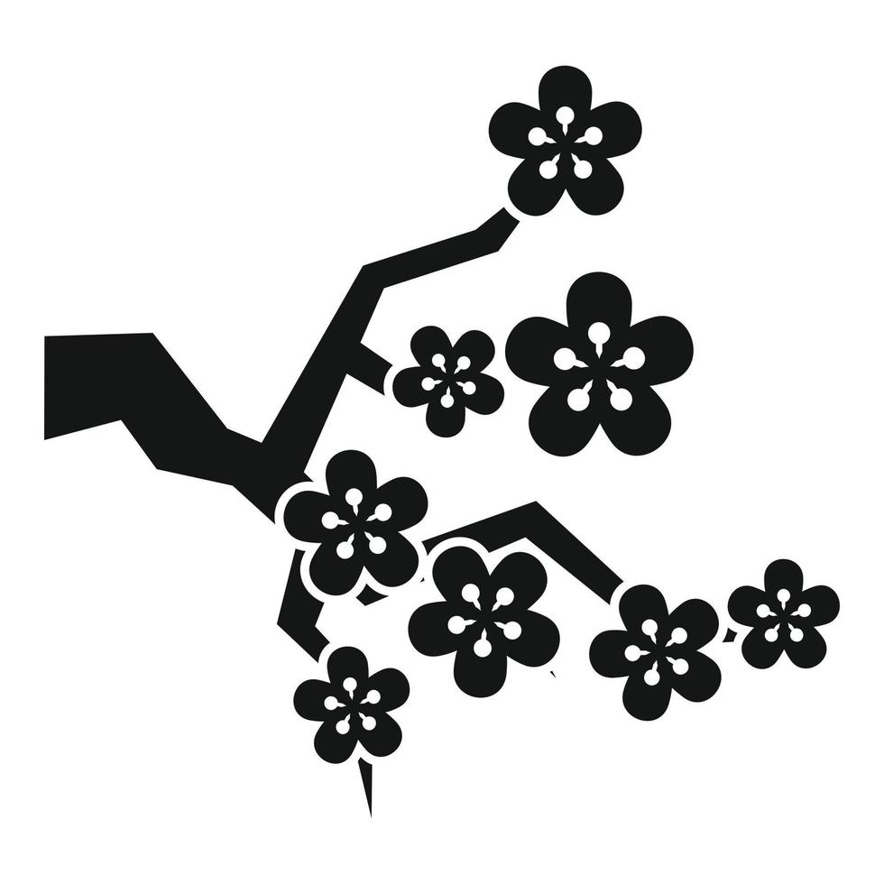 Japans Afdeling sakura icoon, gemakkelijk stijl vector