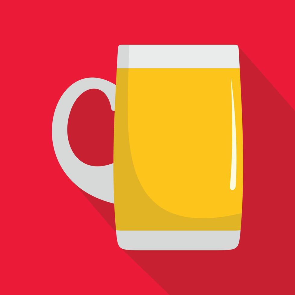 pint van bier icoon, vlak stijl. vector