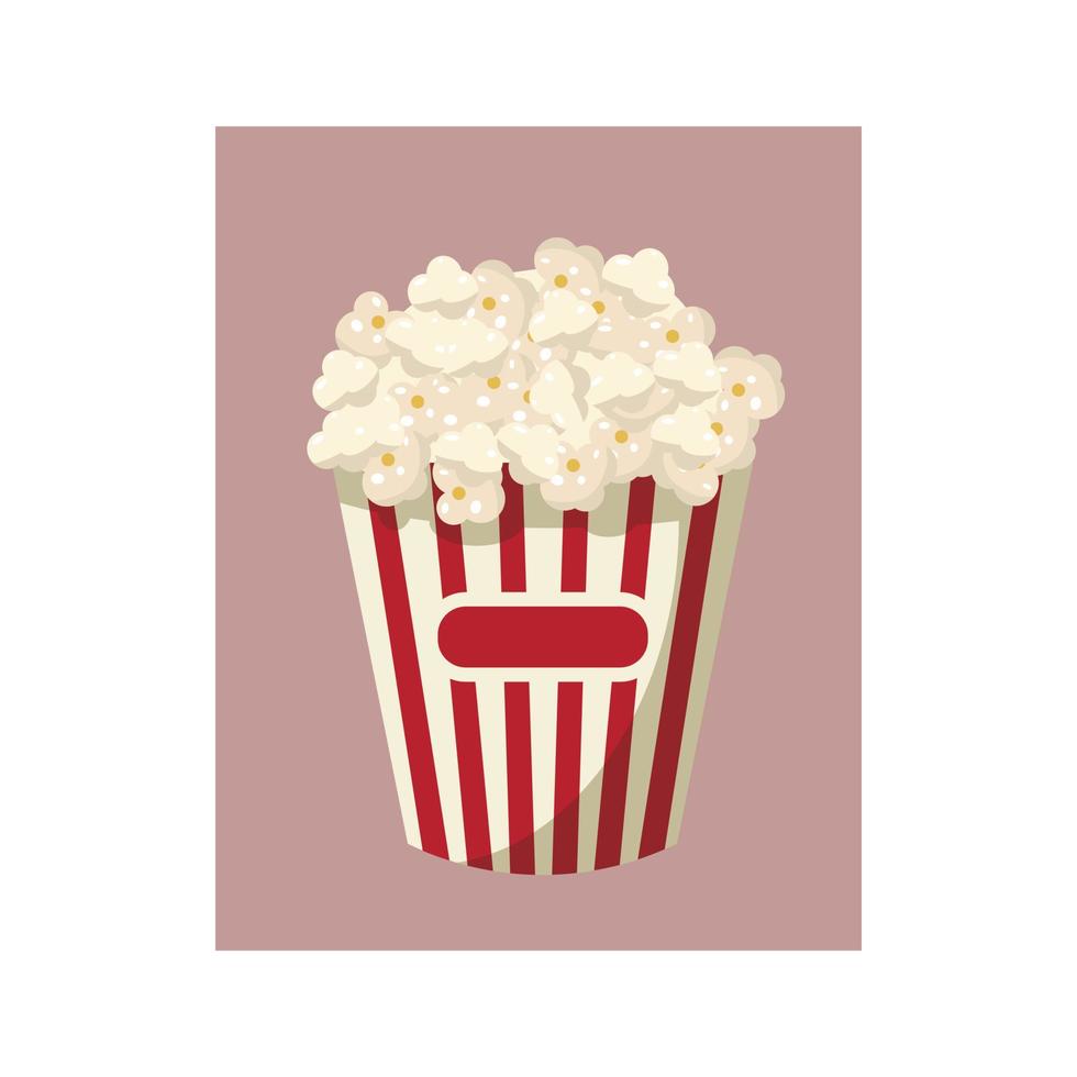 popcorn icoon, tekenfilm stijl vector