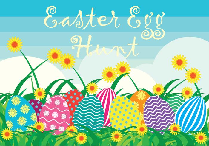 Easter Egg Hunt Achtergrond vector