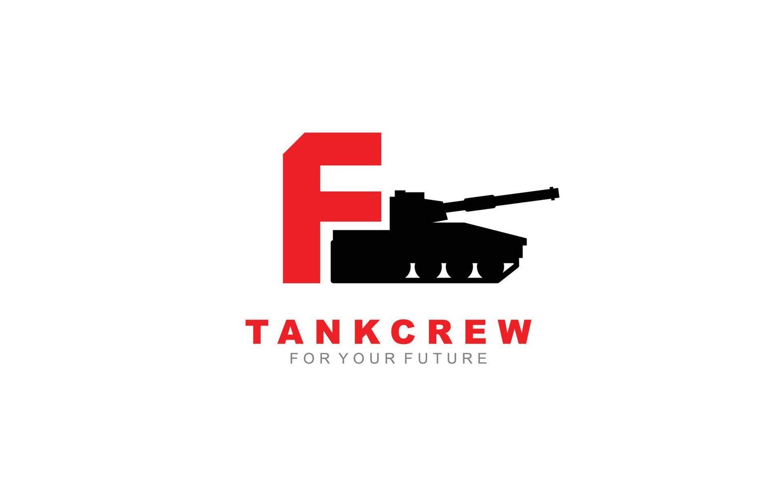 f logo tank voor identiteit. brief sjabloon vector illustratie voor uw merk.