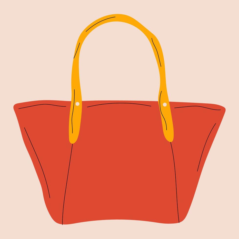 Dames mode tas. dame accessoires vector vlak illustratie