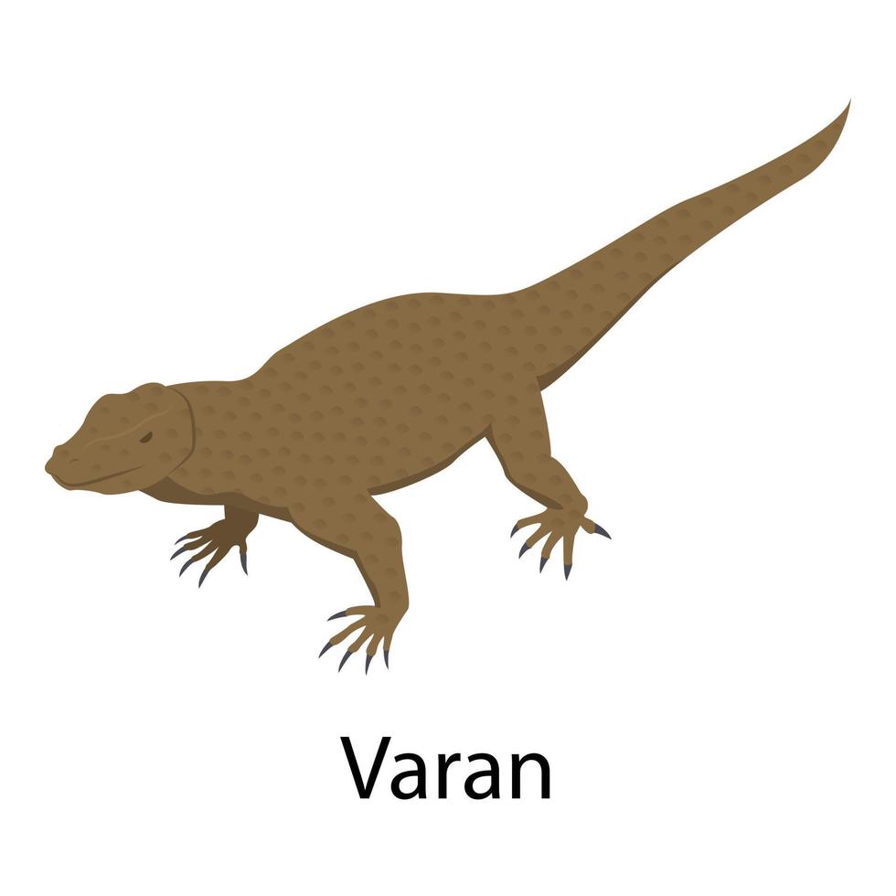 varan icoon, isometrische stijl vector