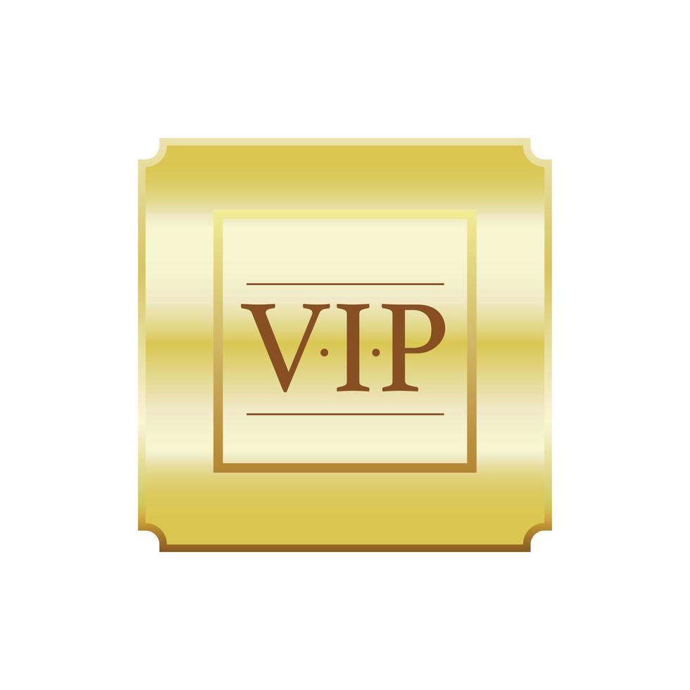 vip goud etiket label, gemakkelijk stijl vector