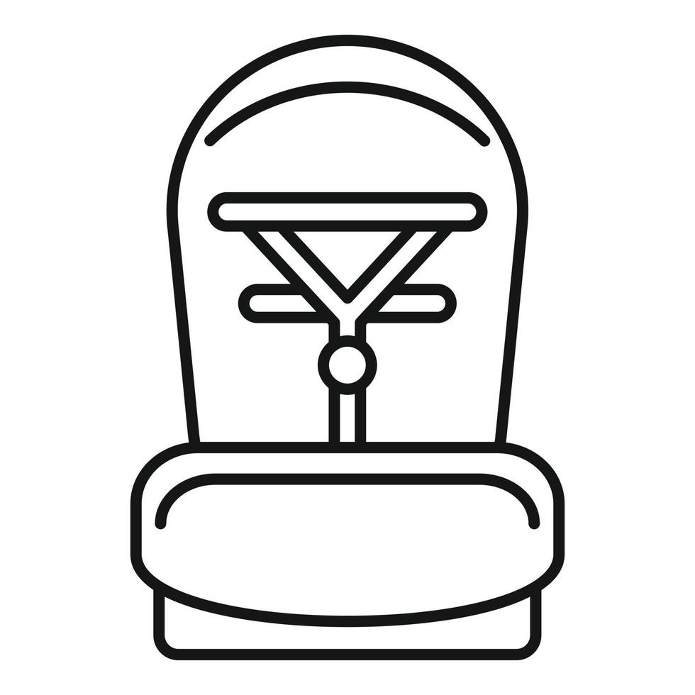 veilig baby auto stoel icoon, schets stijl vector