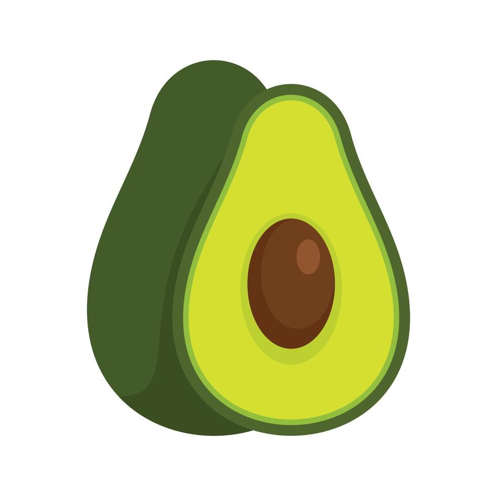 avocado fruit icoon, vlak stijl vector