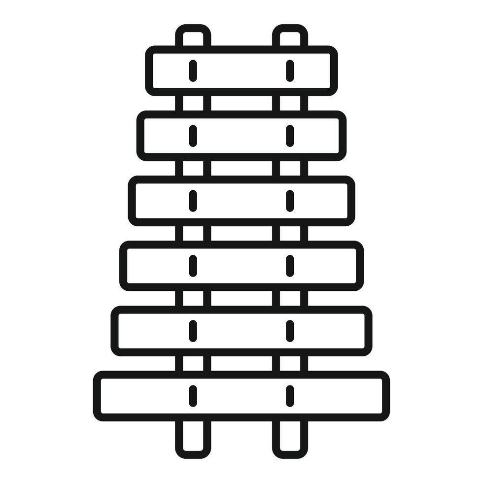 speelgoed- xylofoon icoon, schets stijl vector