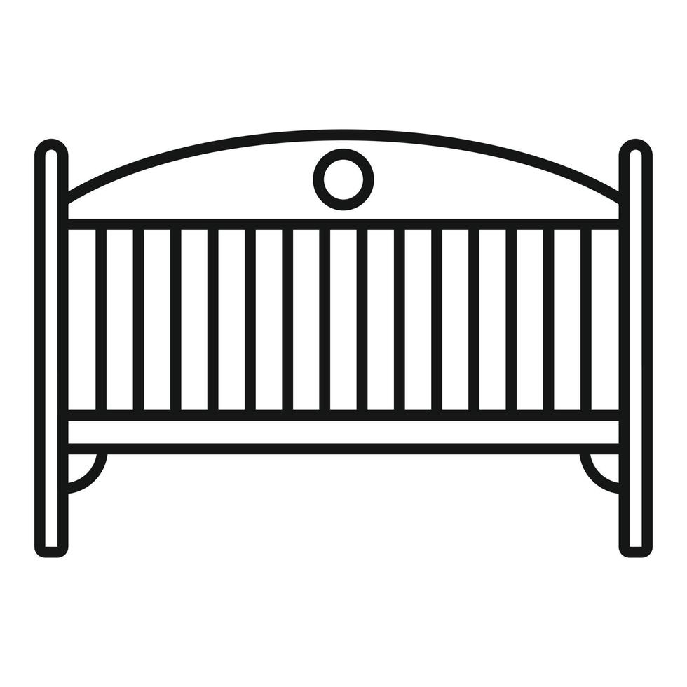 baby wieg icoon, schets stijl vector