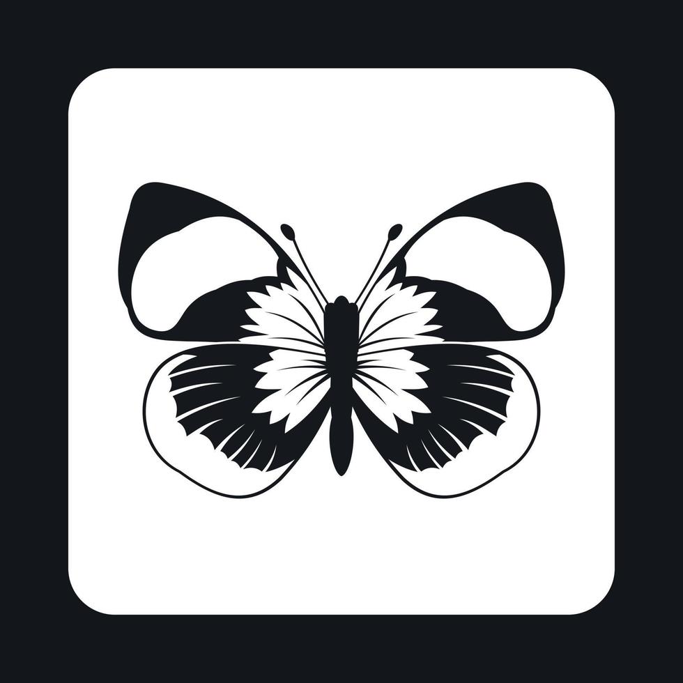 vlinder met lang antennes icoon, gemakkelijk stijl vector
