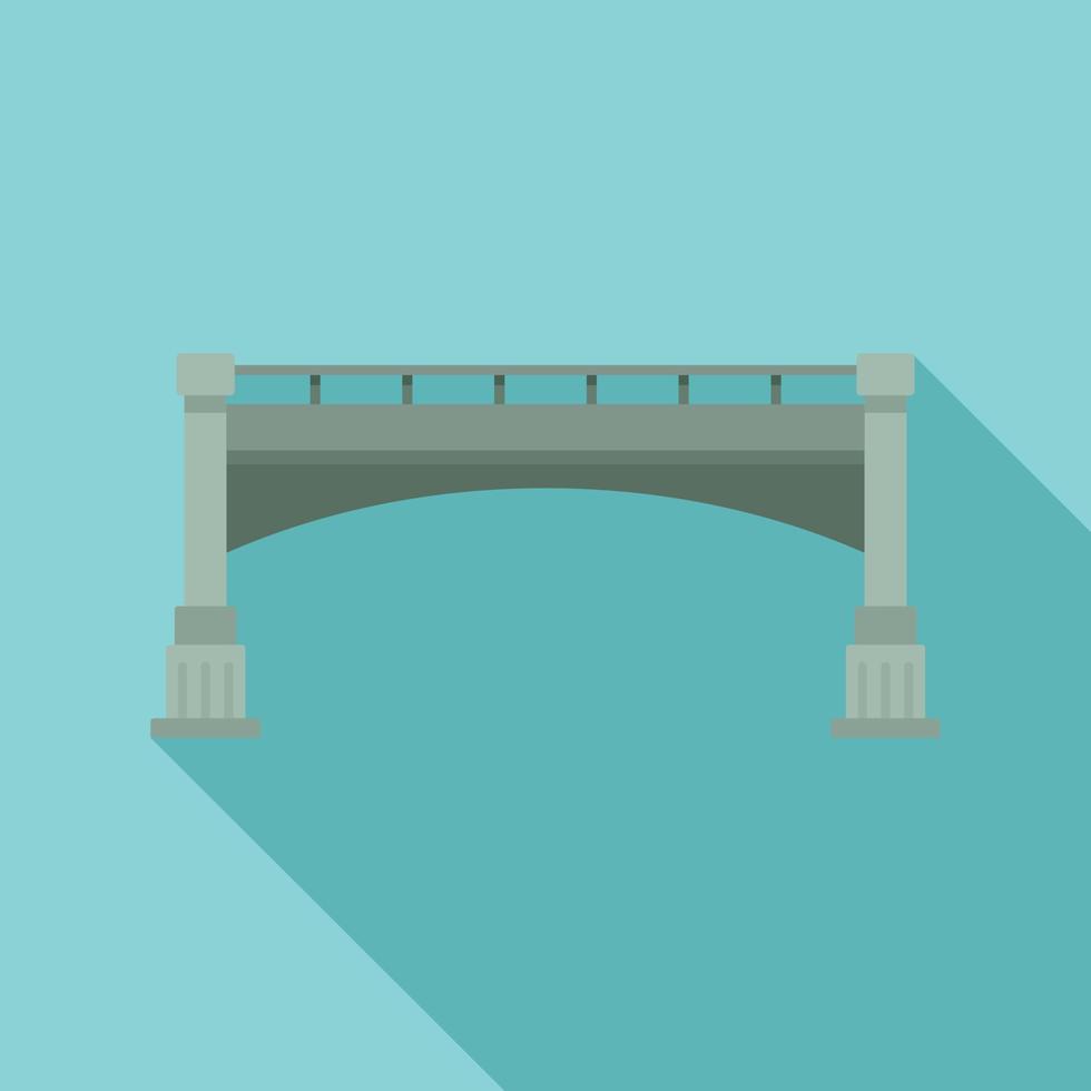 klein brug icoon, vlak stijl vector