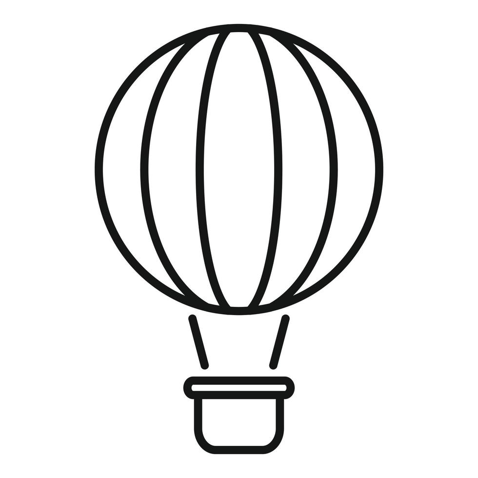 wijnoogst lucht ballon icoon, schets stijl vector