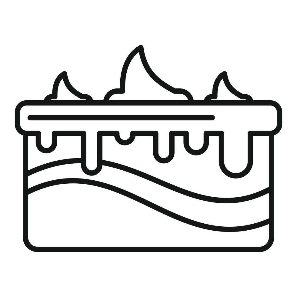 kind room taart icoon, schets stijl vector