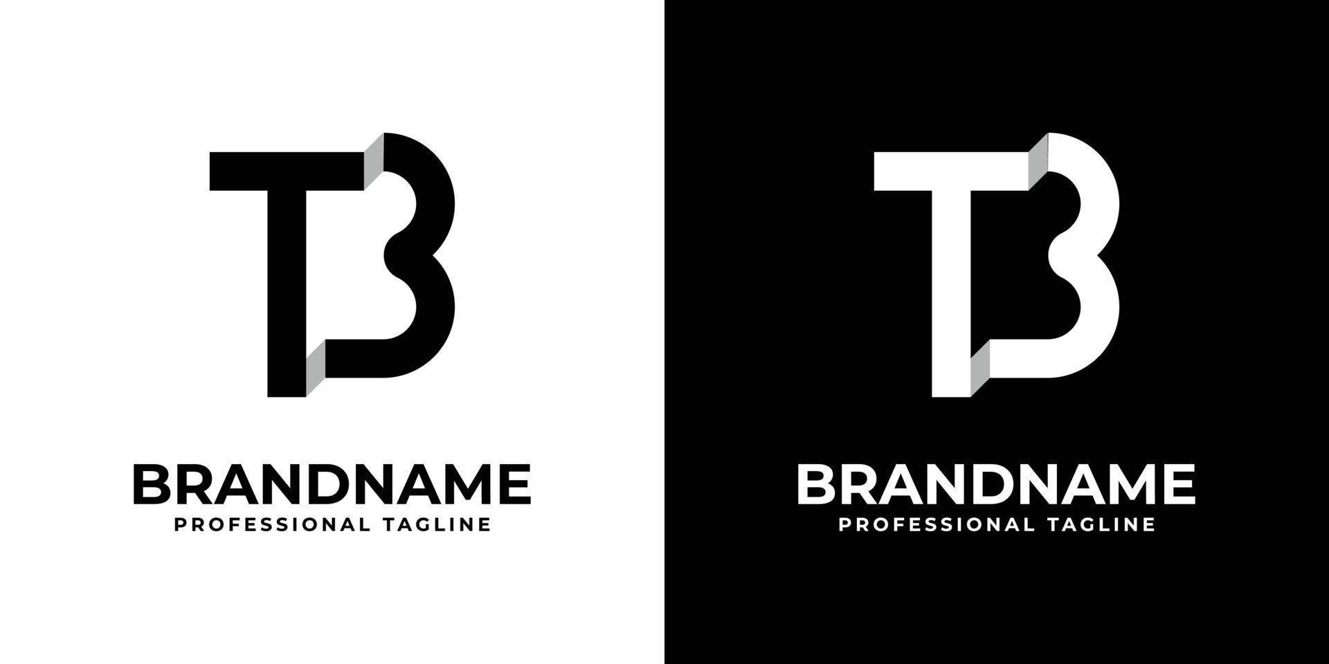 brief tb of bt monogram logo, geschikt voor ieder bedrijf met tb of bt initialen. vector