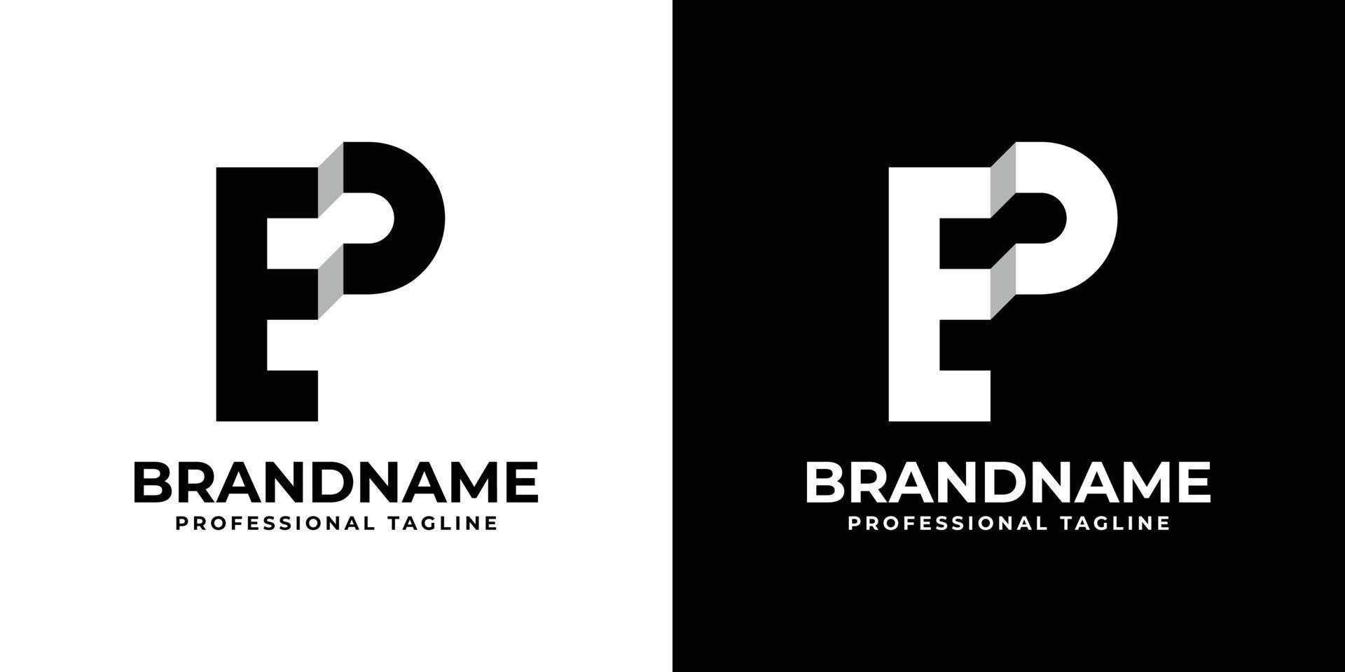 brief ep of pe monogram logo, geschikt voor ieder bedrijf met ep of pe initialen. vector