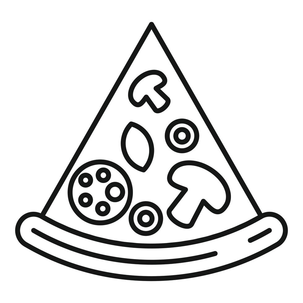 pizza plak icoon, schets stijl vector