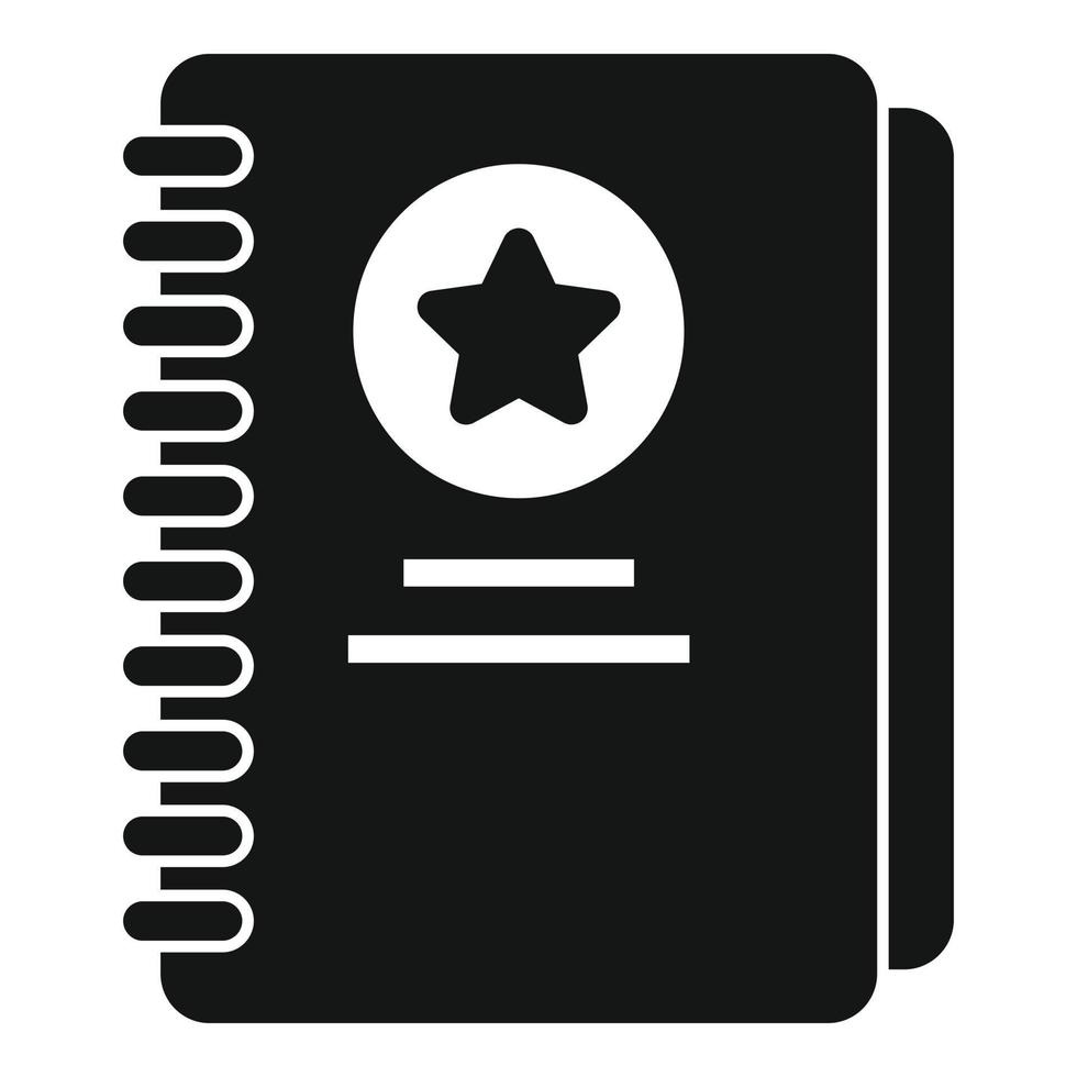 reclame notitieboekje icoon, gemakkelijk stijl vector
