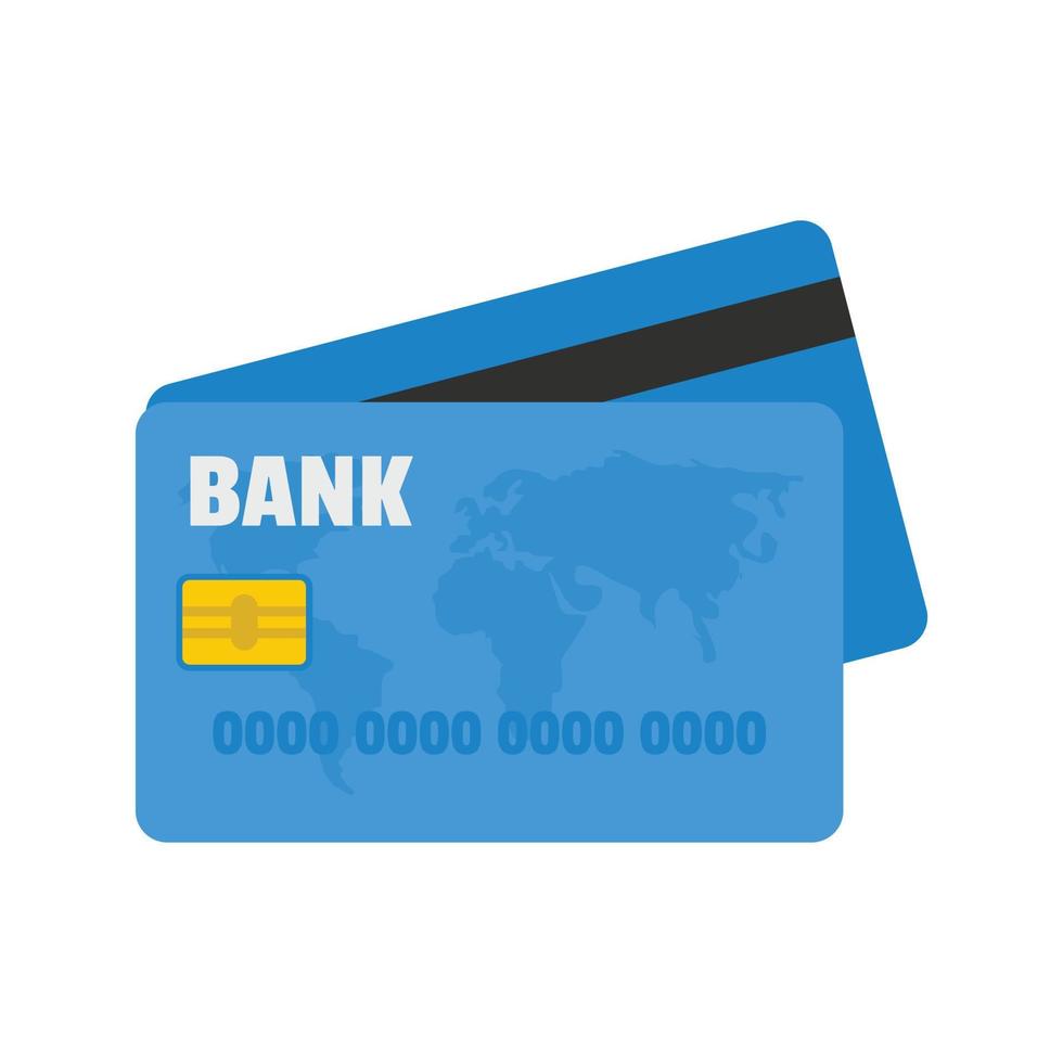 creditcardpictogram, vlakke stijl vector