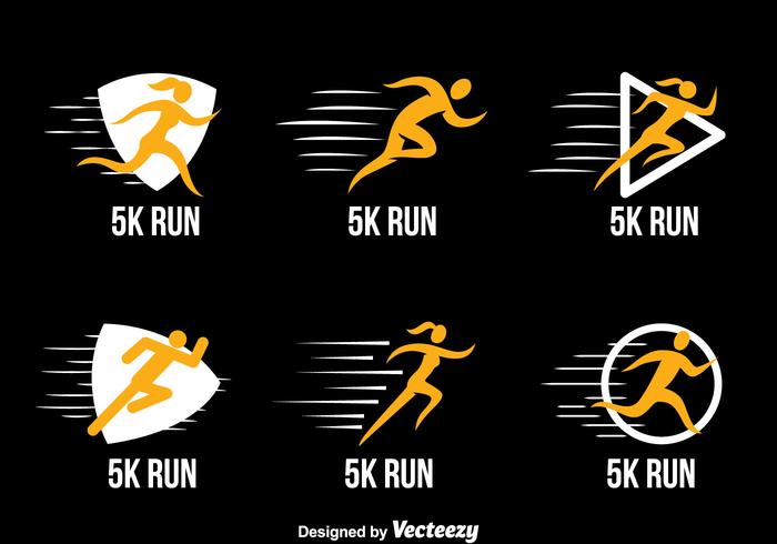 5K Run Logo Collectie vectoren