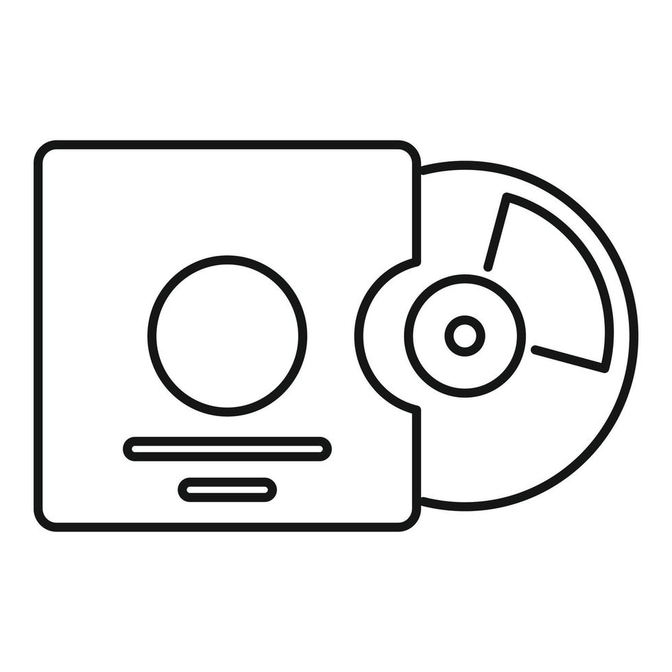 CD pakket icoon, schets stijl vector