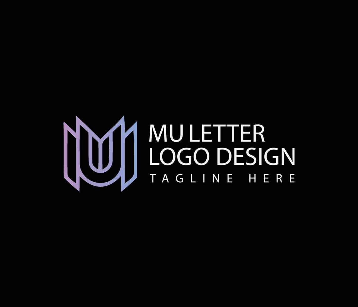 helling logo met abstract brief mu vector