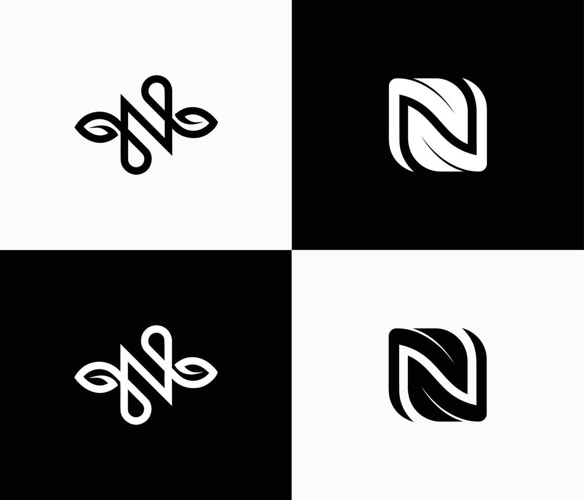 n logo-ontwerp vector