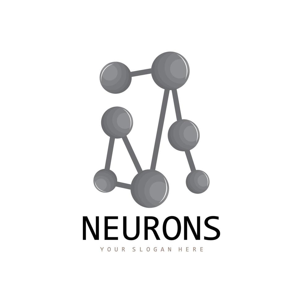 neuron logo, molecuul logo ontwerp, vector en, sjabloon illustratie