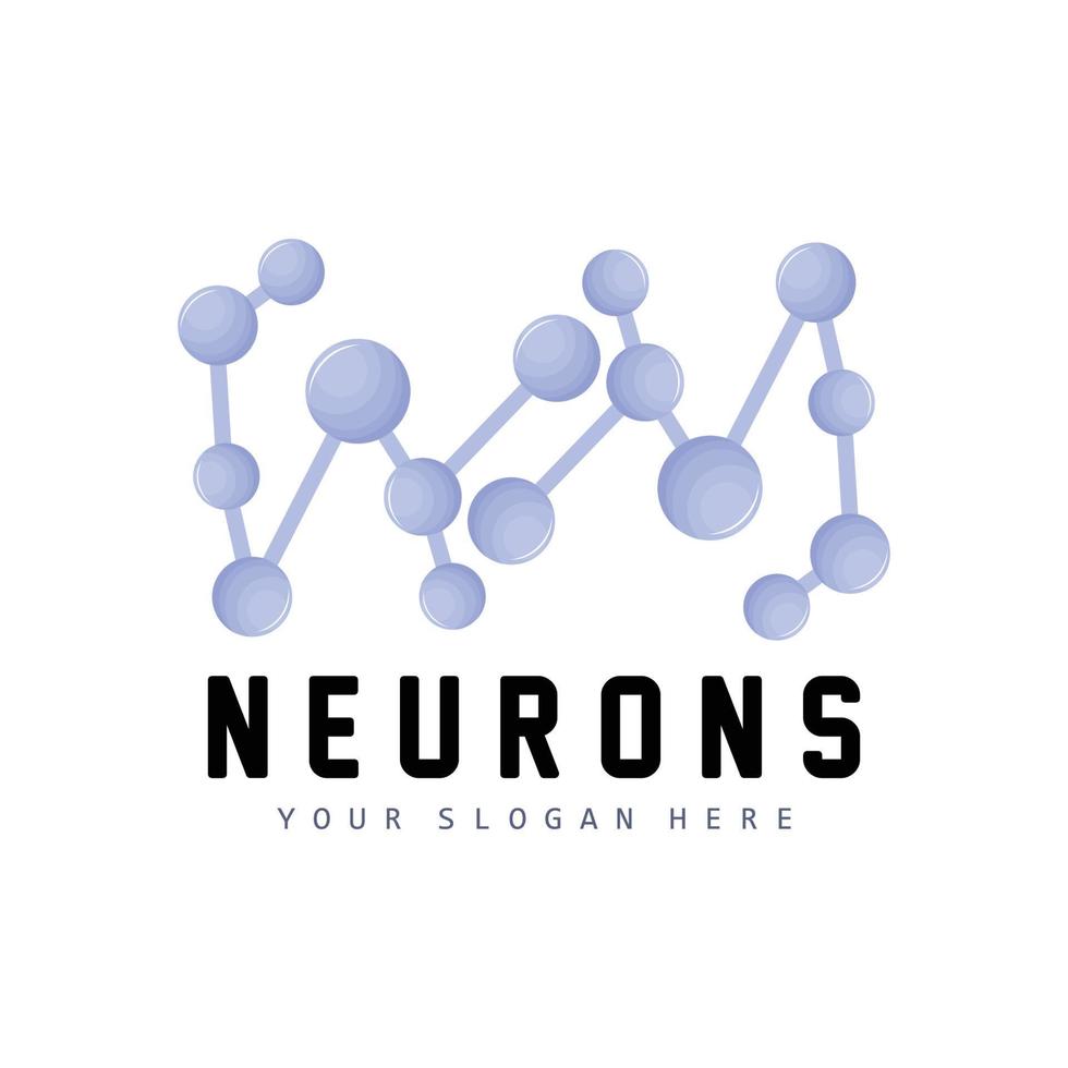 neuron logo, molecuul logo ontwerp, vector en, sjabloon illustratie